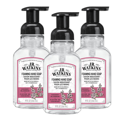 J.R. Watkins front packaging showing cherry blossom scent and calming benefit