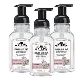 J.R. Watkins front packaging view showing eau de rose and moisturizing benefit