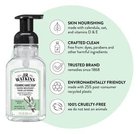 J.R. Watkins close-up of airy foam texture demonstrating effective soft lather