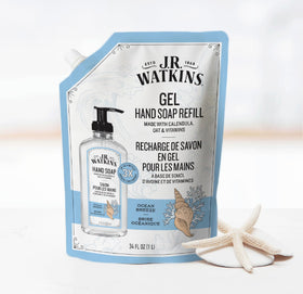 J.R. Watkins gel close-up showing smooth texture and gentle cleansing action