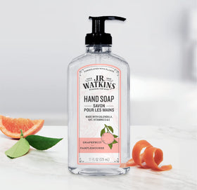 J.R. Watkins grapefruit label close-up displaying ingredient focus and clarity