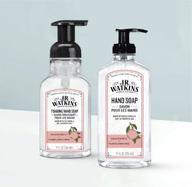 J.R. Watkins grapefruit pump detail demonstrating easy dispensing and reduced waste
