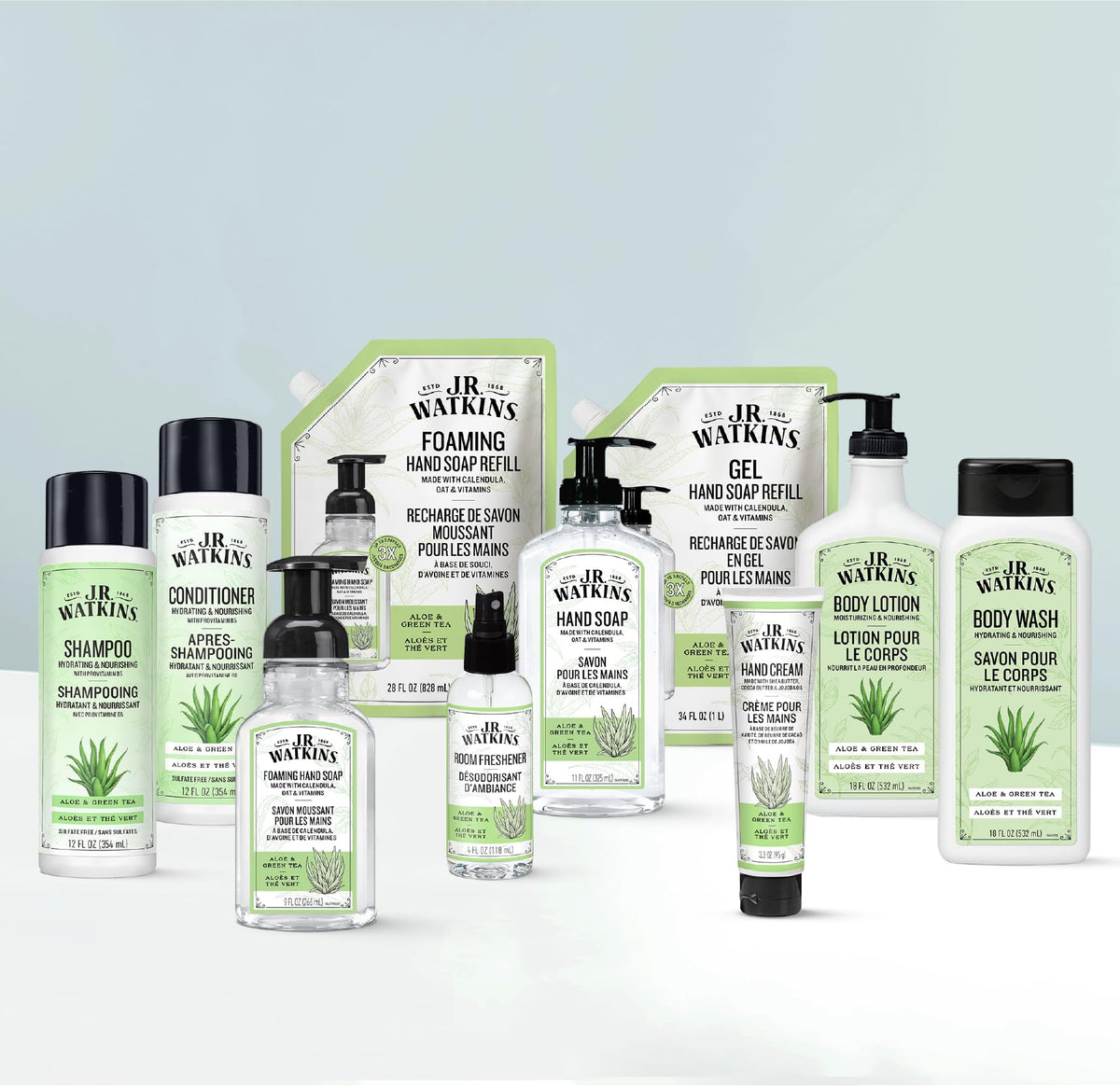 J.R. Watkins label detail showing plant-based ingredients, transparency benefit