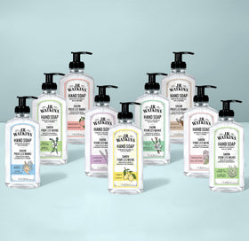 J.R. Watkins label close-up showing ingredients list and cruelty-free certification