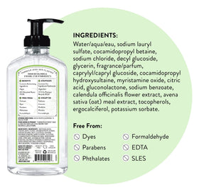 J.R. Watkins label close-up showing ingredients and clean-formula benefit