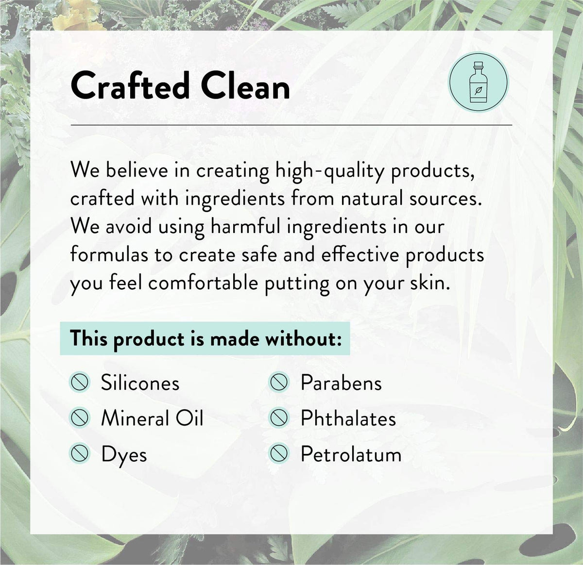 J.R. Watkins bottle label detail, ingredient transparency benefit