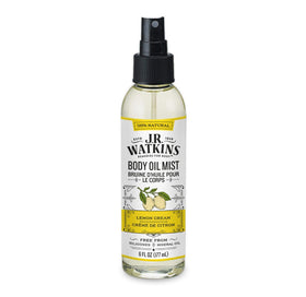 J.R. Watkins front packaging shows lemon cream bottle, clear view and benefit