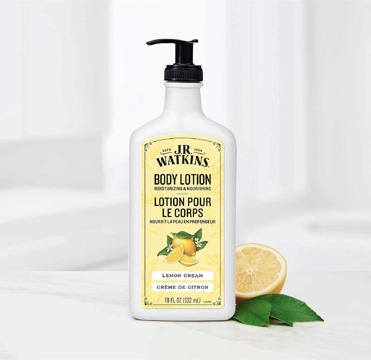 J.R. Watkins lotion texture close-up showing smooth, fast-absorbing hydration