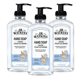 J.R. Watkins front packaging showing Ocean Breeze scent and benefits