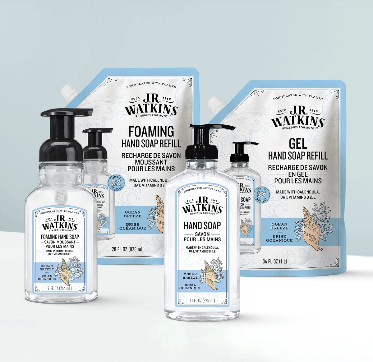 J.R. Watkins gel texture close-up highlighting soft lathering action