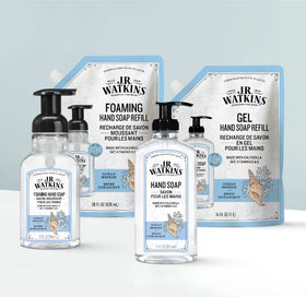 J.R. Watkins gel texture close-up highlighting soft lathering action