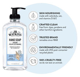 J.R. Watkins pump dispenser detail for easy, mess-free dispensing