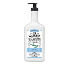 J.R. Watkins front label showing peppermint lotion and natural benefits