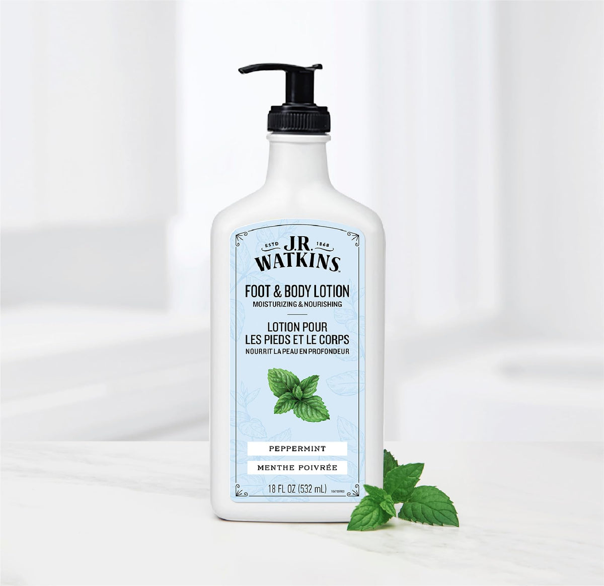 J.R. Watkins lotion texture spread on skin demonstrating fast absorption benefit
