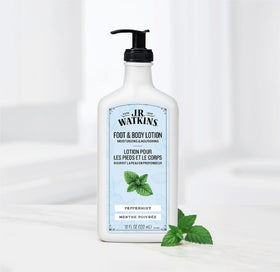 J.R. Watkins lotion texture spread on skin demonstrating fast absorption benefit