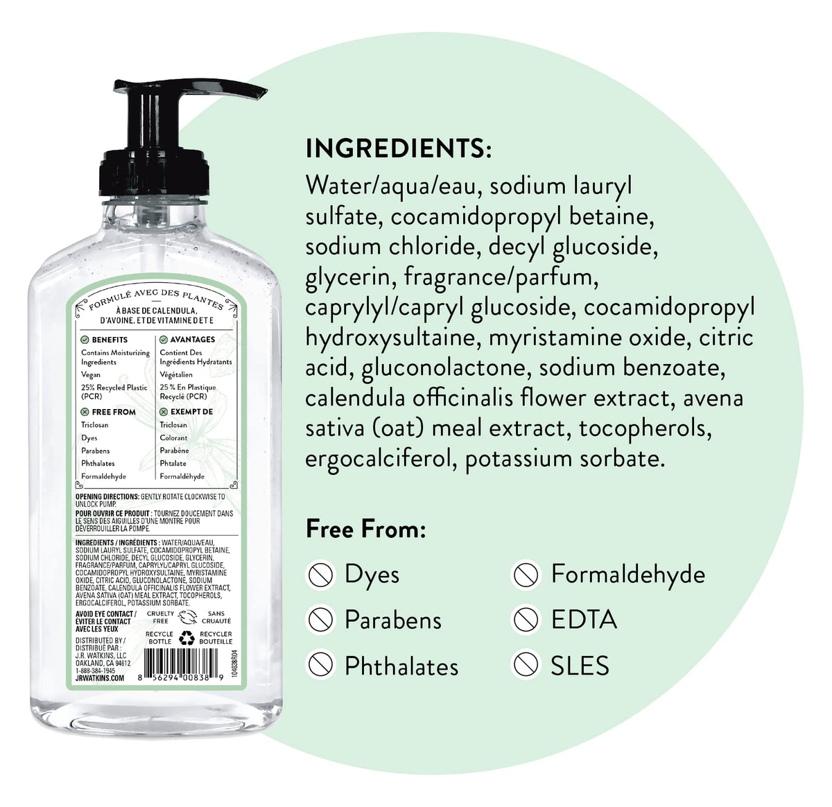 J.R. Watkins bottle on bathroom vanity suggesting refined scent and style