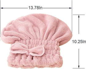Jseng turban wrapped on woman after shower demonstrating secure comfortable fit
