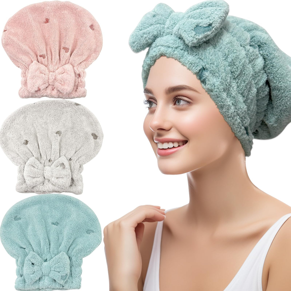 Jseng front packaging view showing three towels for easy selection and convenience
