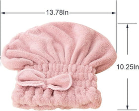 Jseng cap in use on woman styling hands-free after shower