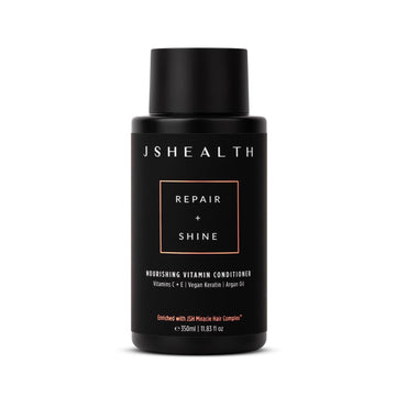 JSHealth conditioner front packaging showing 350ml bottle and label benefits
