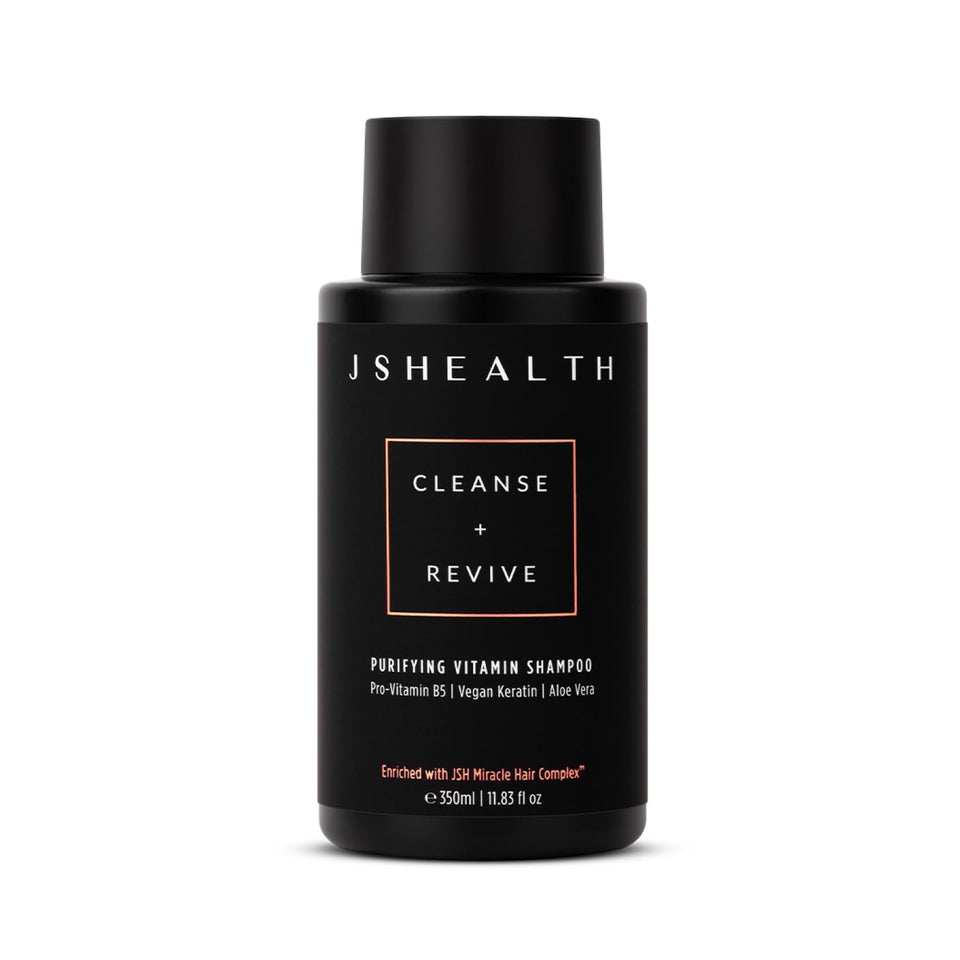 JSHealth front packaging showing bottle and label, clear branding and benefits