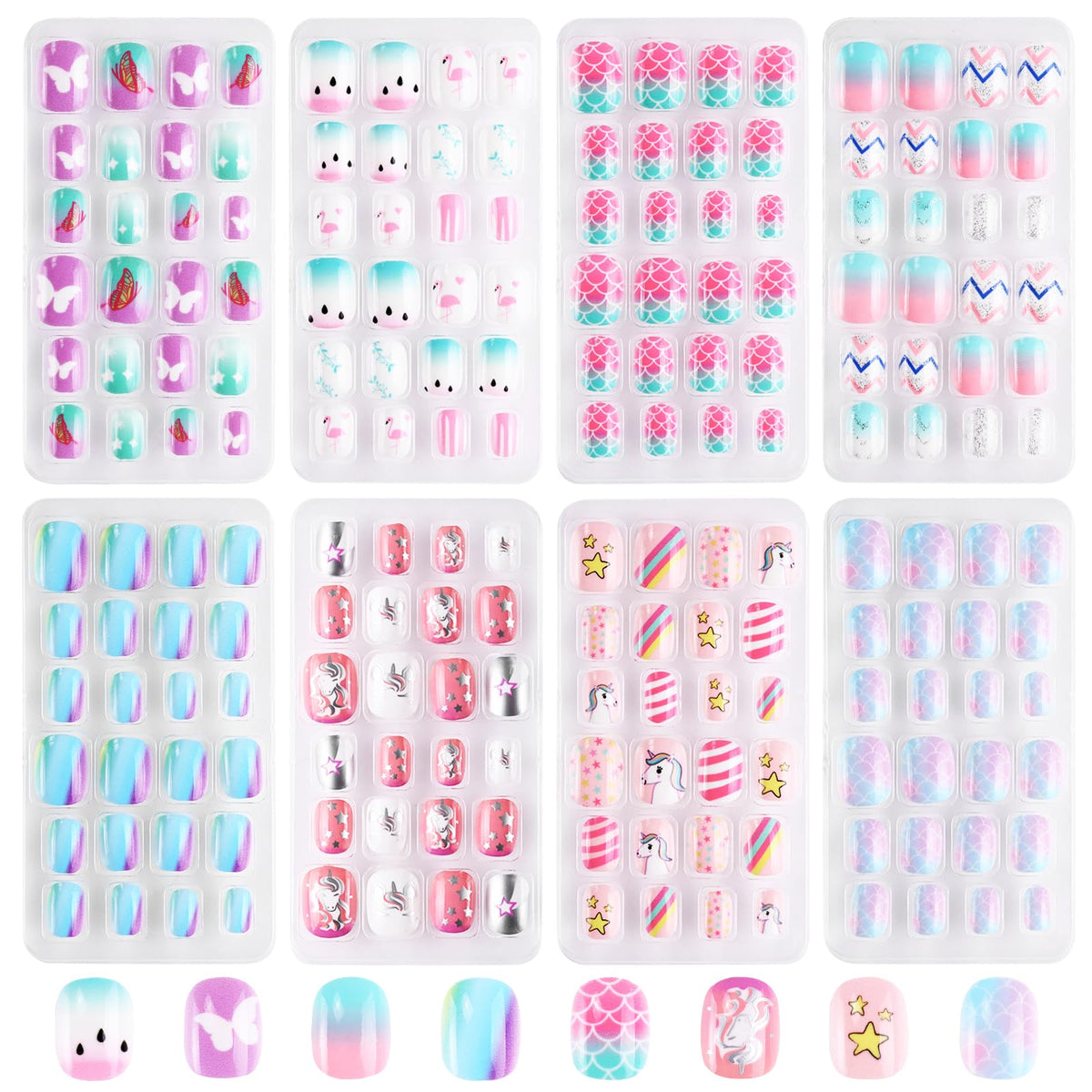Jsiallye front packaging showing colorful unicorn designs and set benefit