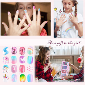Jsiallye in use with a child pressing a nail for quick, mess-free wear