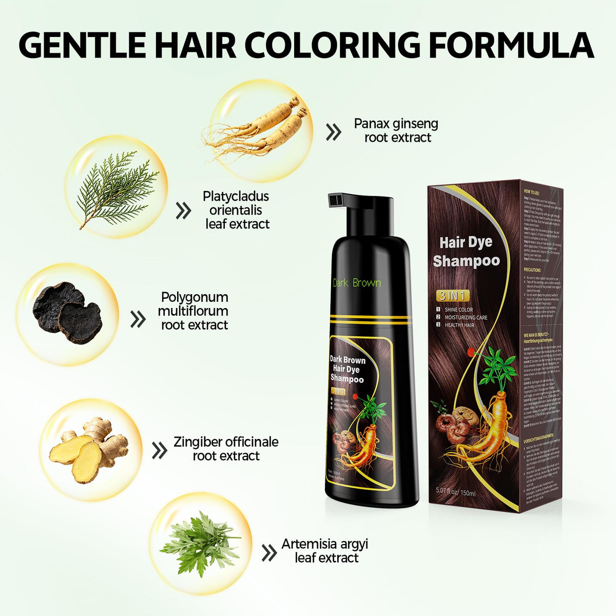 JUANCHI shampoo texture foam demonstrating conditioning lather and coverage