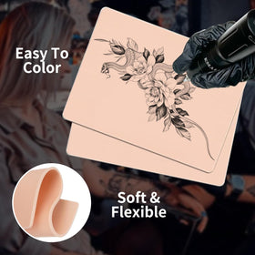 judero tattoo machine practicing on fake skin for realistic training