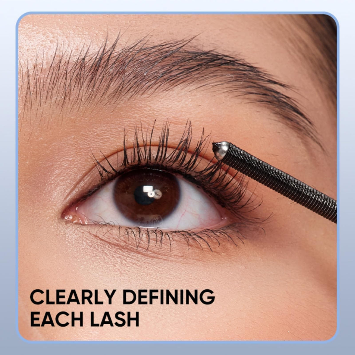 JUDYDOLL before and after lashes showing clump-free defined curl