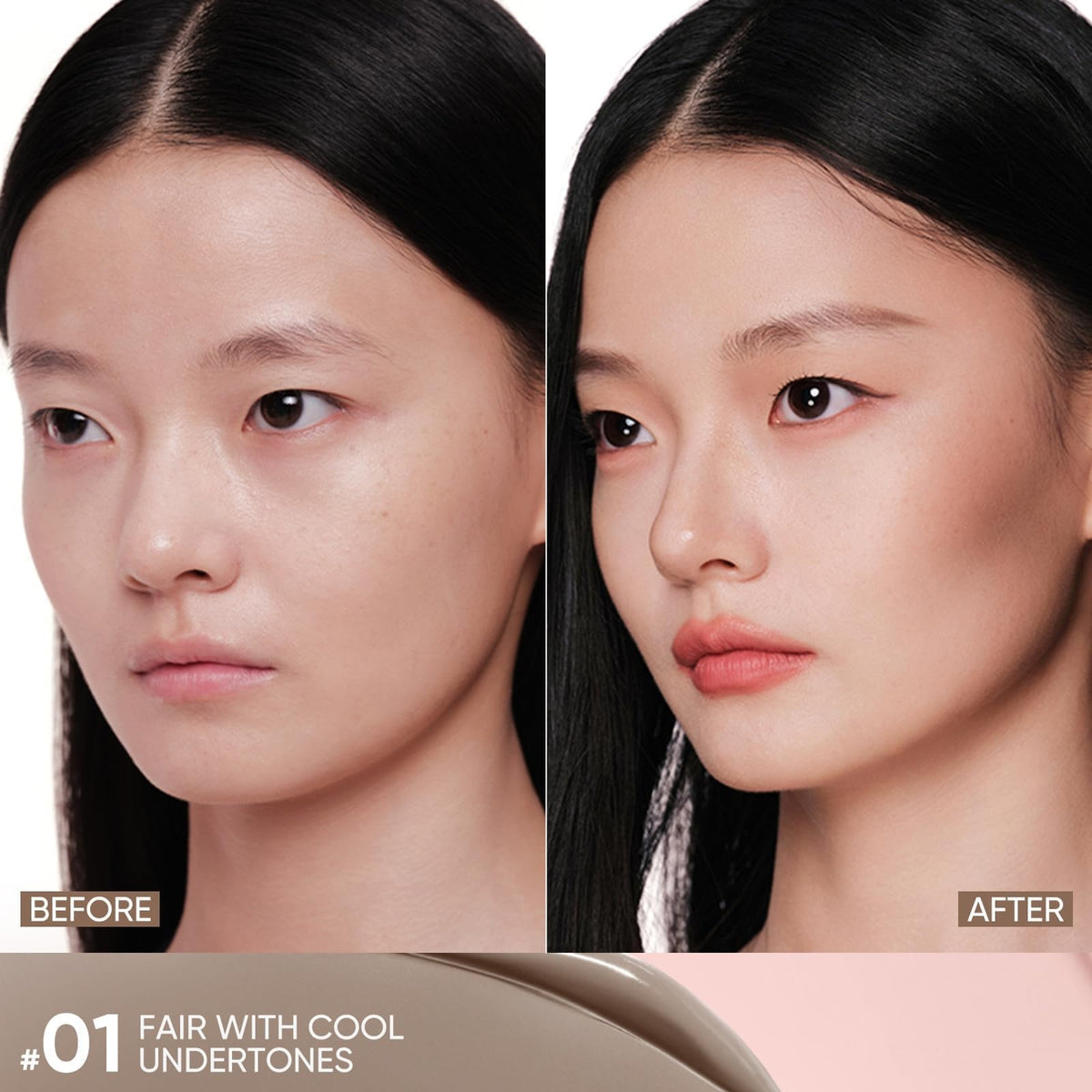 JUDYDOLL brightening tip applied under eye demonstrating instant refreshed effect