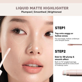 JUDYDOLL applying contour with brush demonstrating seamless blending benefit