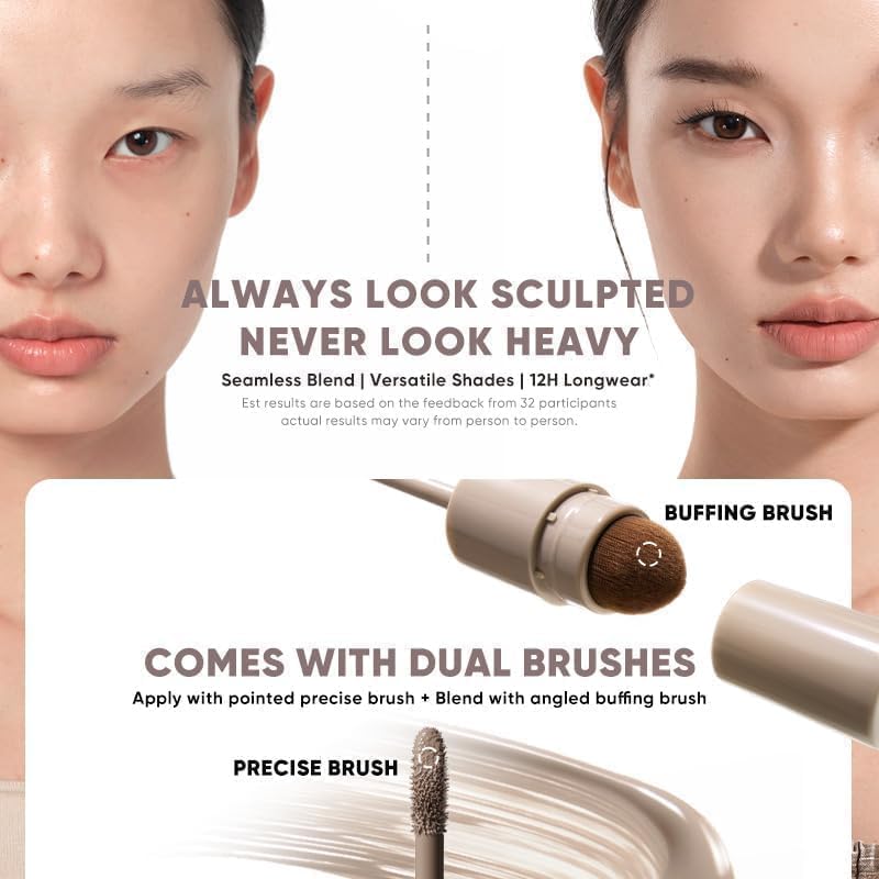 JUDYDOLL texture swatch of cool gray brown contour and luminous highlight