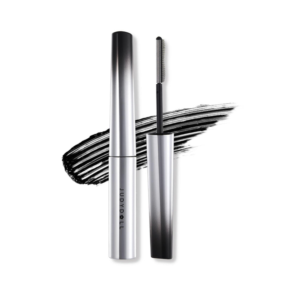 JUDYDOLL front packaging showing compact 3-in-1 mascara benefits for travel