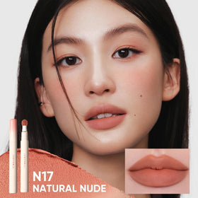JUDYDOLL texture swipe on skin showing velvety matte hydration