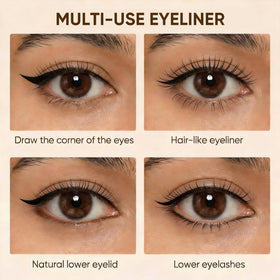 JUDYDOLL waterproof smudge test showing long-lasting, clean lines