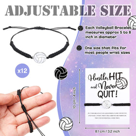 Juexica volleyball bracelet showing adjustable clasp and durable braided cord