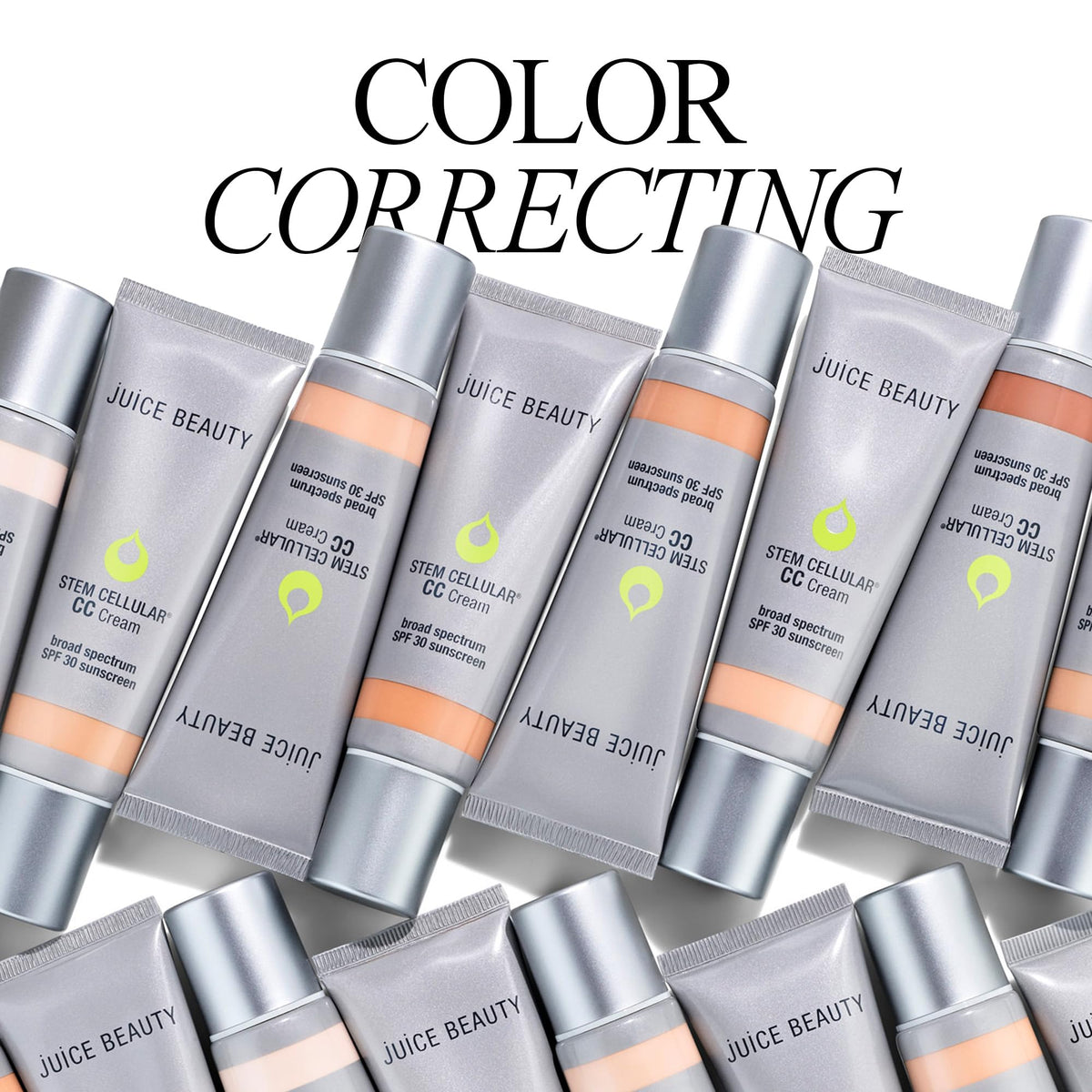 Juice Beauty CC cream on vanity in lifestyle scene promoting daily skincare routine