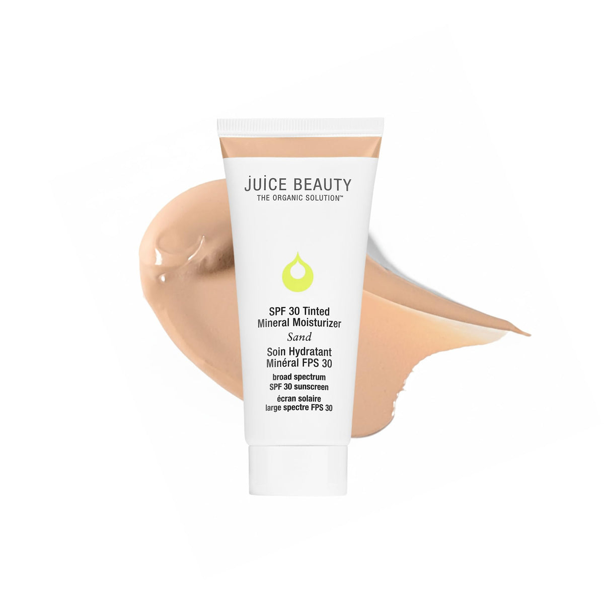 Juice Beauty front packaging showing tube and SPF info, lightweight protection