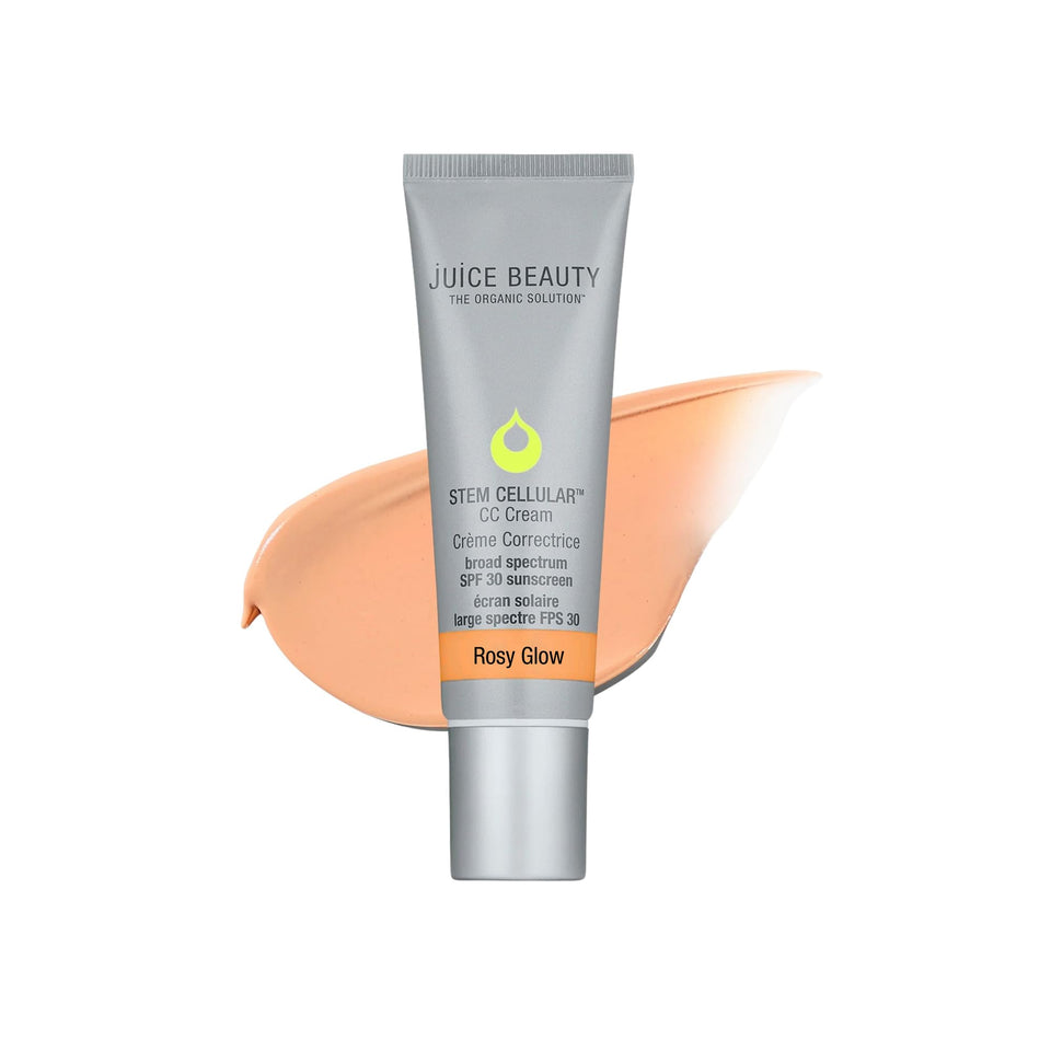 Juice Beauty front packaging showing rosy glow tinted tube and branding, clean benefits