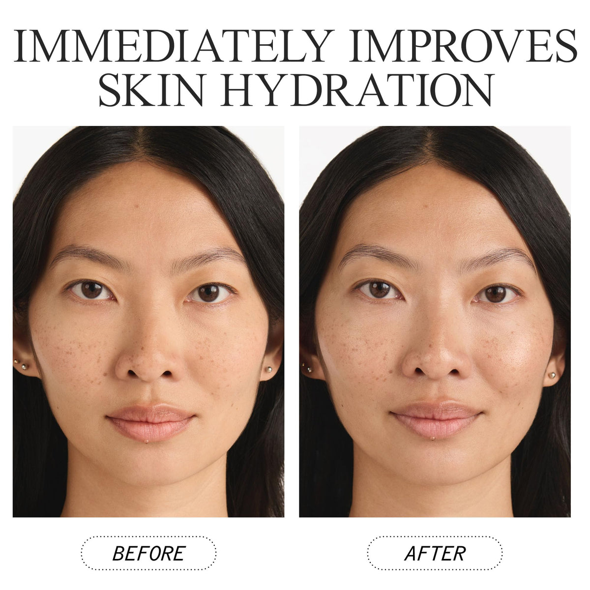 Juice Beauty applied to neck and décolleté to show smoothing and firming effect