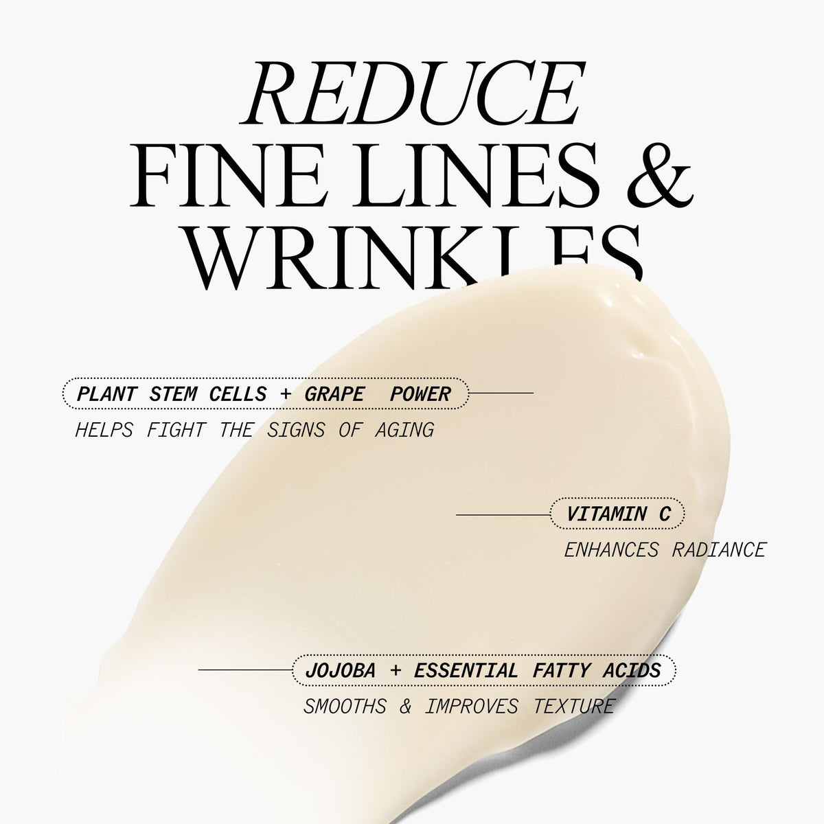 Juice Beauty cream texture close-up highlighting smooth, fast-absorbing consistency