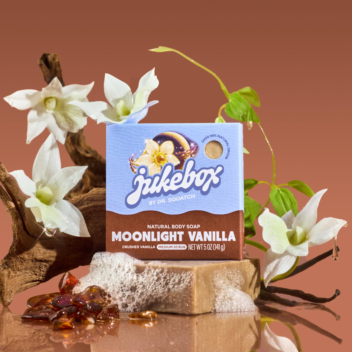 JUKEBOX soap lather close-up illustrating rich creamy foam and gentle cleanse