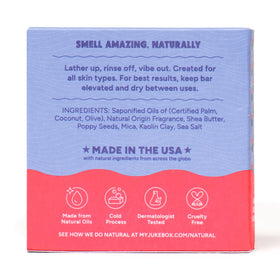JUKEBOX bar in shower scene producing foam illustrating easy rinse and daily use