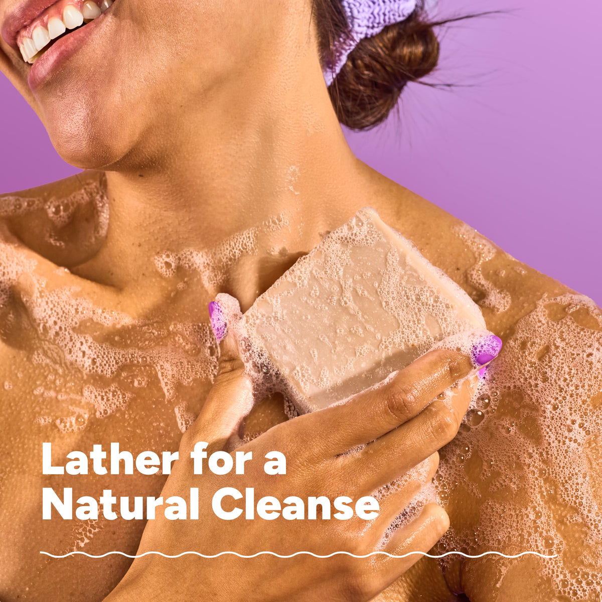 JUKEBOX lather texture close-up demonstrating rich creamy foam and gentle cleansing