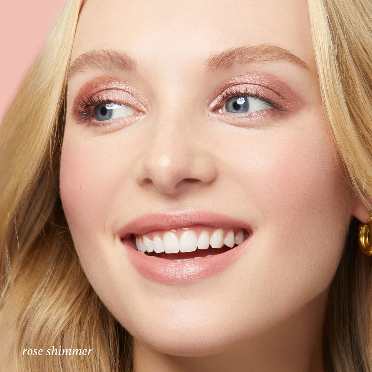 Julep application swipe across eyelid illustrating even color payoff
