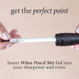 Julep model applying winged liner to show smooth application and clean edge