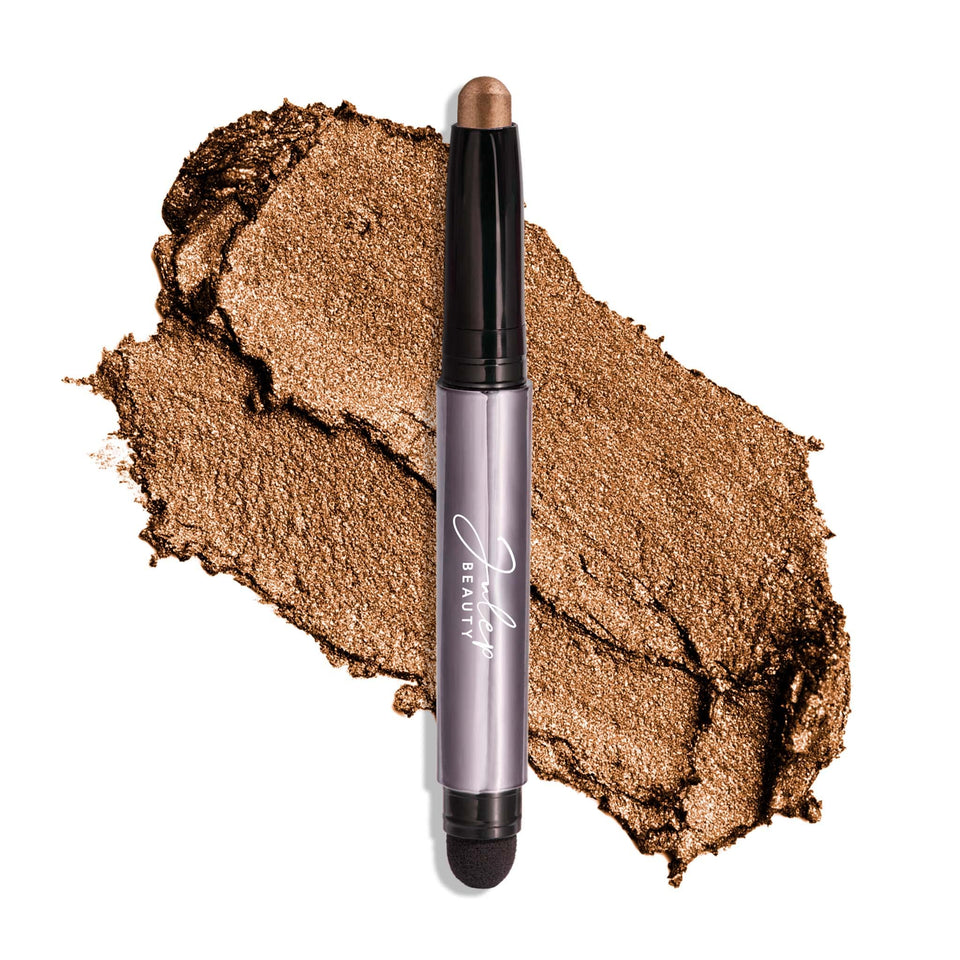 Julep front view of bronze shimmer stick showing compact tube and shade