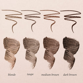 Application demo showing Julep pencil then gel for shaping, tinting, and hold benefit