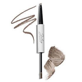 Julep front packaging showing dual-ended brow tool and taupe shade for travel convenience